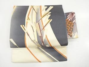 荒波に扇模様　作り帯